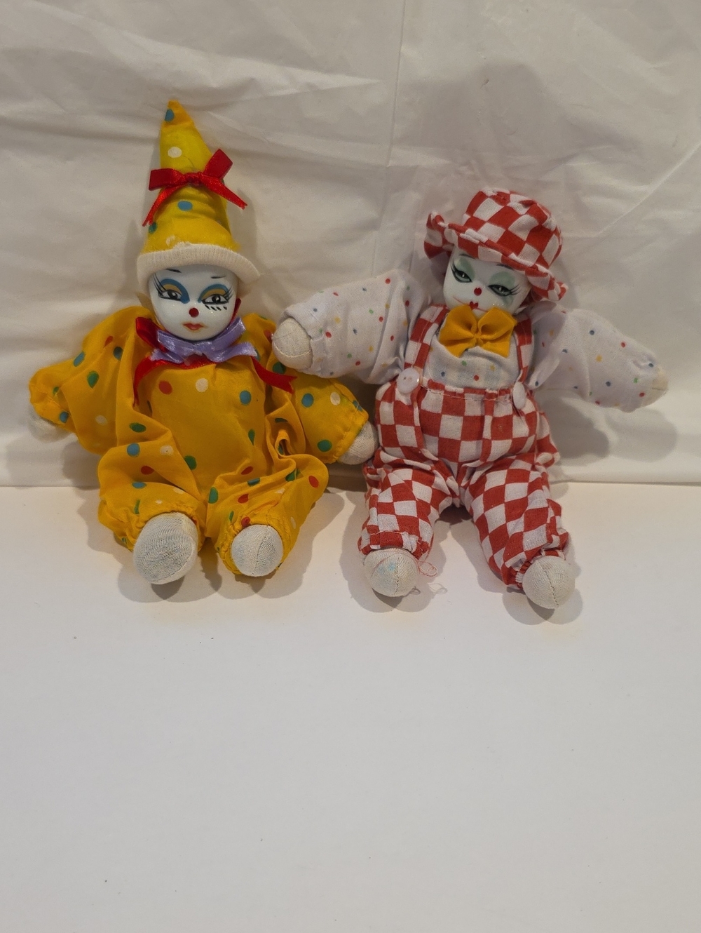 Vintage Porcelain Face Clowns Jesters